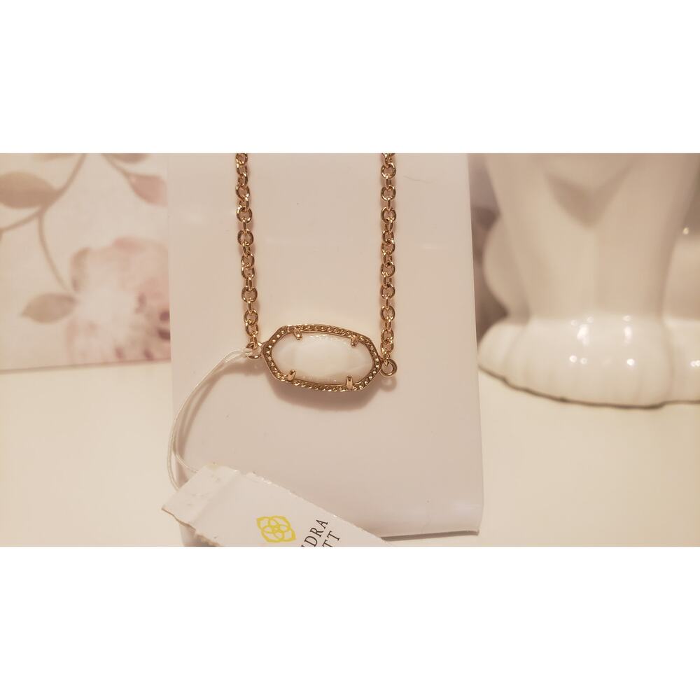 Kendra Scott Elaina Rose Gold Bracelet Adjustable Chain w/ Mother-of-Pearl Stone